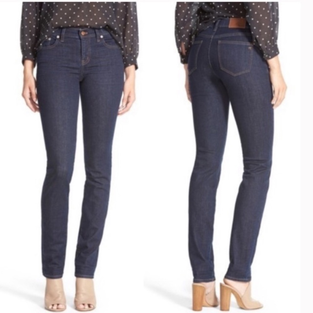 ✅Madewell Jeans Womens Size 25 Alley Straight Leg Dark Wash Denim